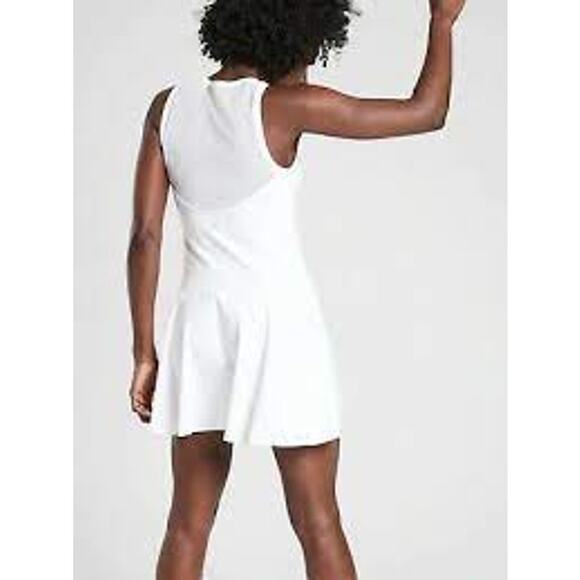 Athleta XSmall White Match Point Dress in SuperSonic Tennis Athletic Mesh Back - Picture 14 of 15